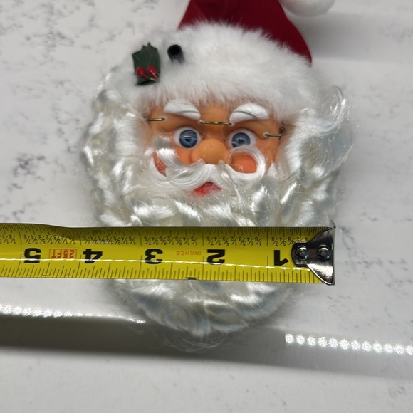 Vintage HANGING SANTA CLAUSE HEAD TALKING DECOR WALL TREE - Picture 3 of 6